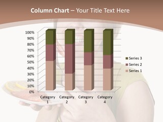 A Woman Is Holding A Plate Of Food PowerPoint Template