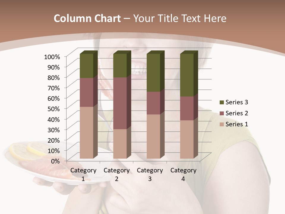 A Woman Is Holding A Plate Of Food PowerPoint Template