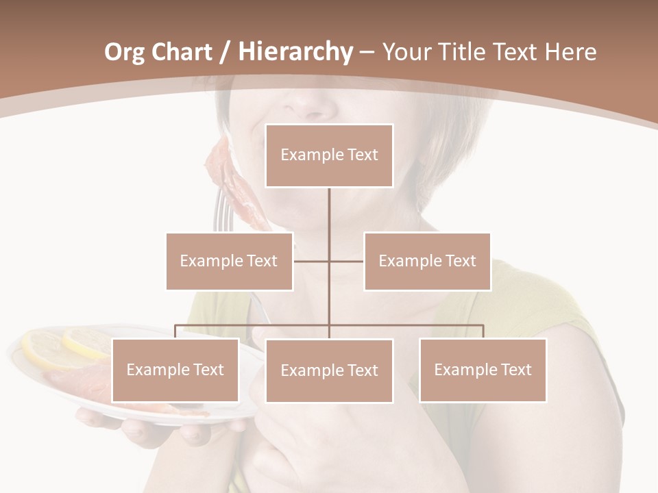 A Woman Is Holding A Plate Of Food PowerPoint Template