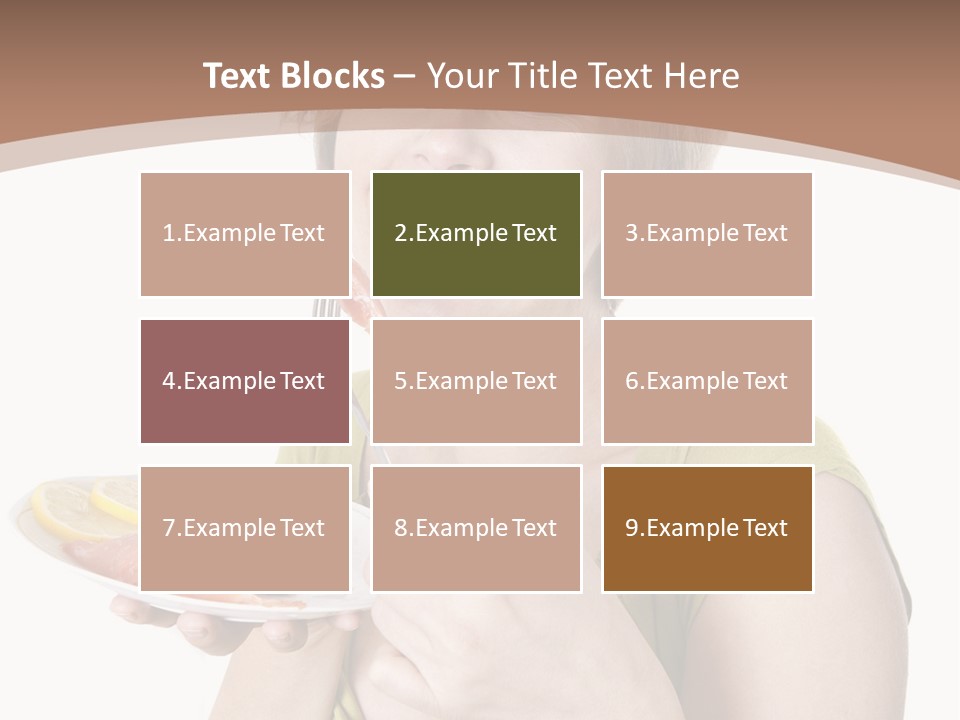 A Woman Is Holding A Plate Of Food PowerPoint Template