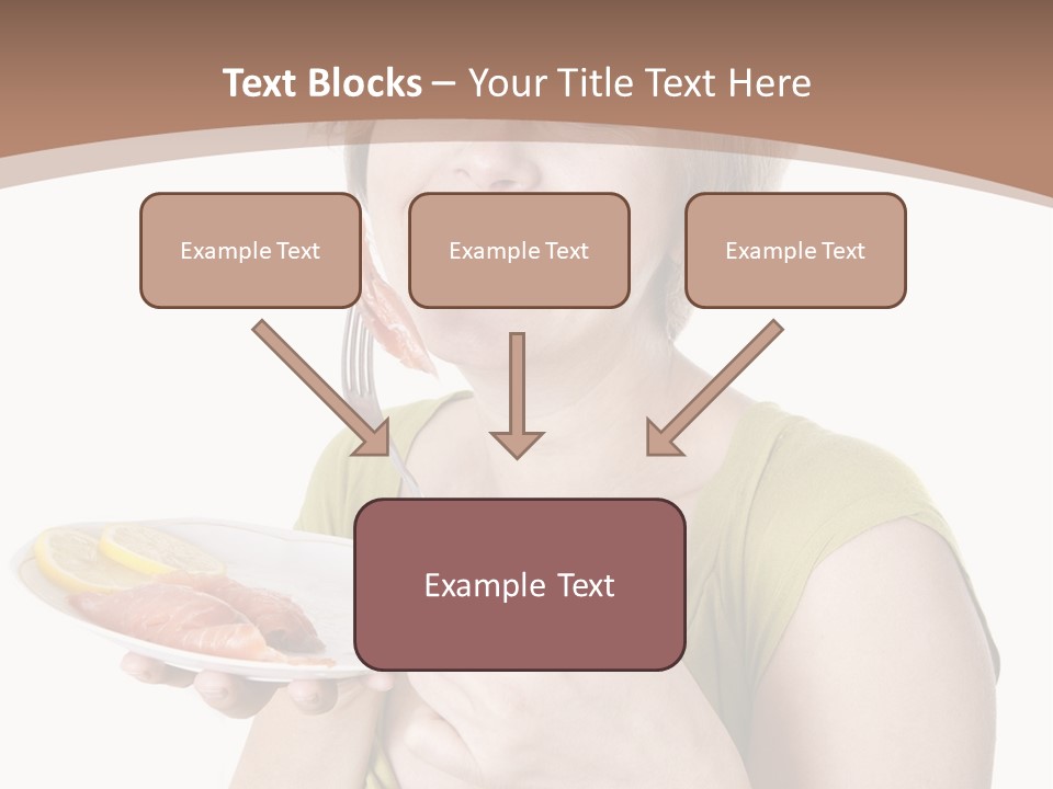 A Woman Is Holding A Plate Of Food PowerPoint Template