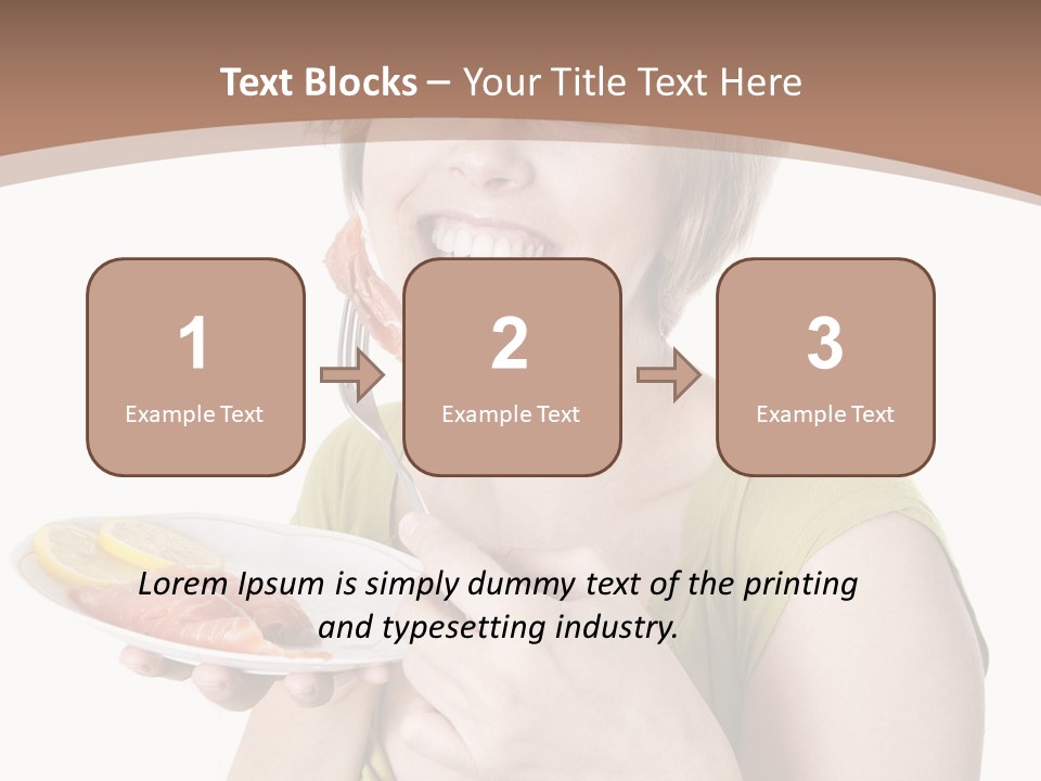 A Woman Is Holding A Plate Of Food PowerPoint Template