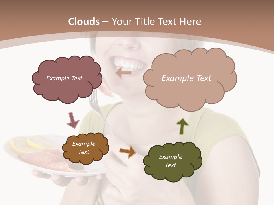 A Woman Is Holding A Plate Of Food PowerPoint Template
