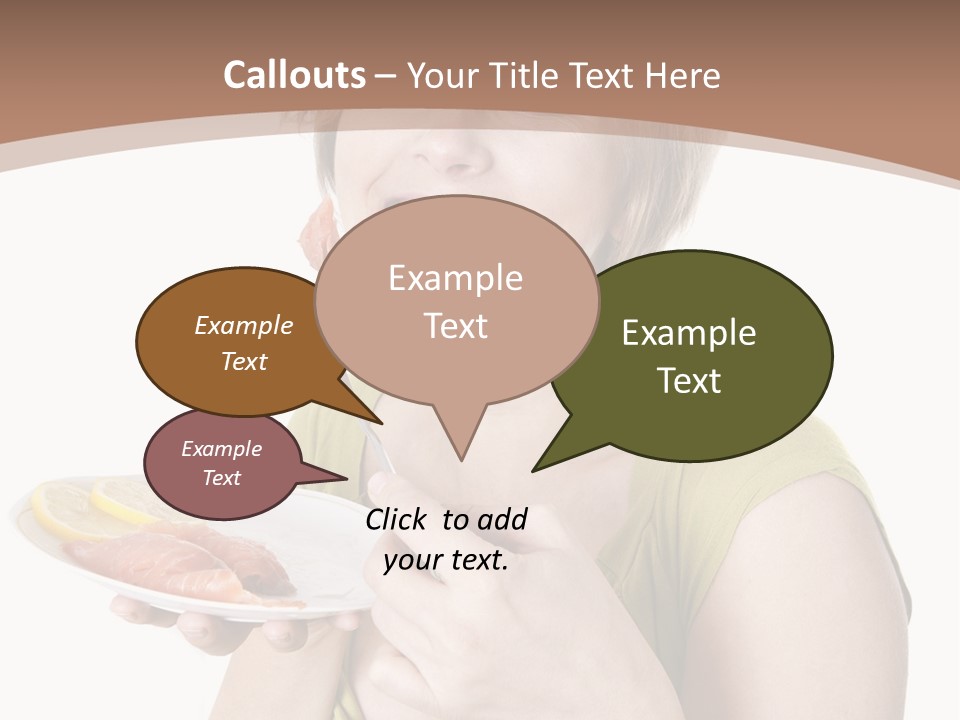 A Woman Is Holding A Plate Of Food PowerPoint Template