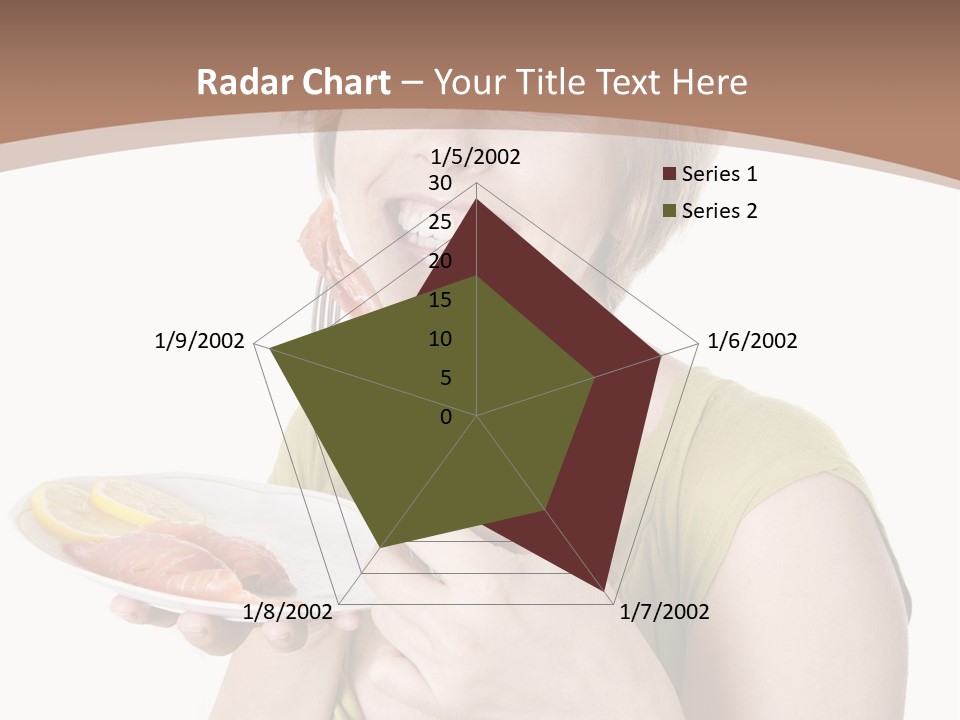 A Woman Is Holding A Plate Of Food PowerPoint Template