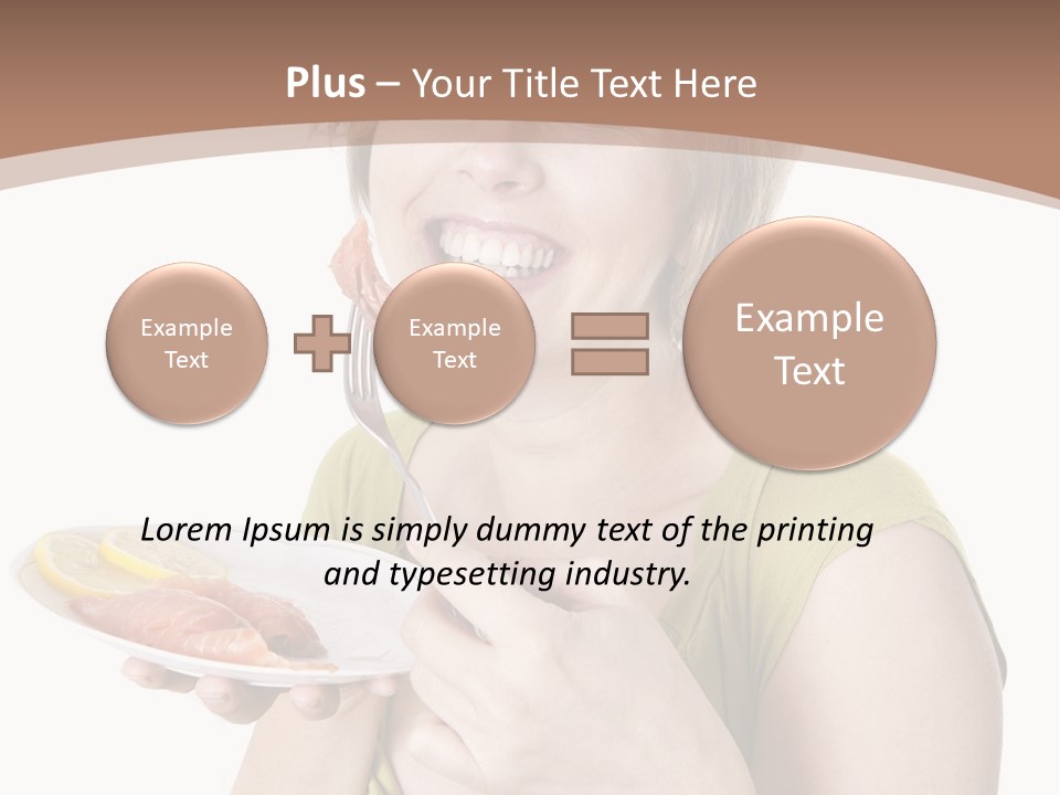 A Woman Is Holding A Plate Of Food PowerPoint Template