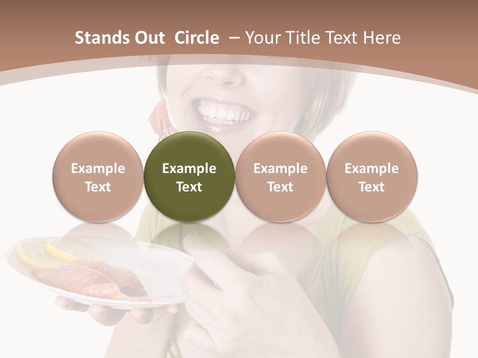 A Woman Is Holding A Plate Of Food PowerPoint Template