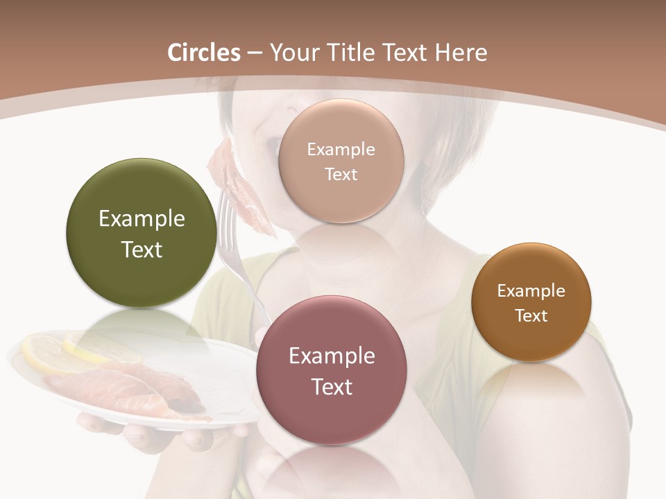 A Woman Is Holding A Plate Of Food PowerPoint Template