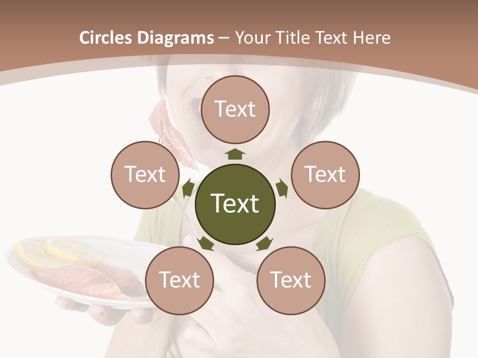 A Woman Is Holding A Plate Of Food PowerPoint Template