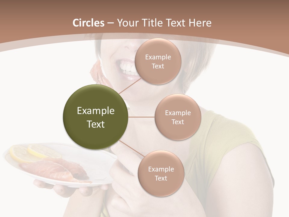 A Woman Is Holding A Plate Of Food PowerPoint Template