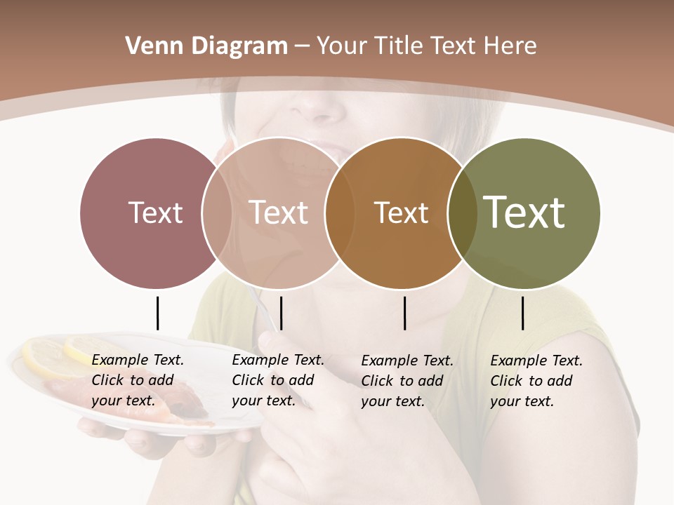 A Woman Is Holding A Plate Of Food PowerPoint Template