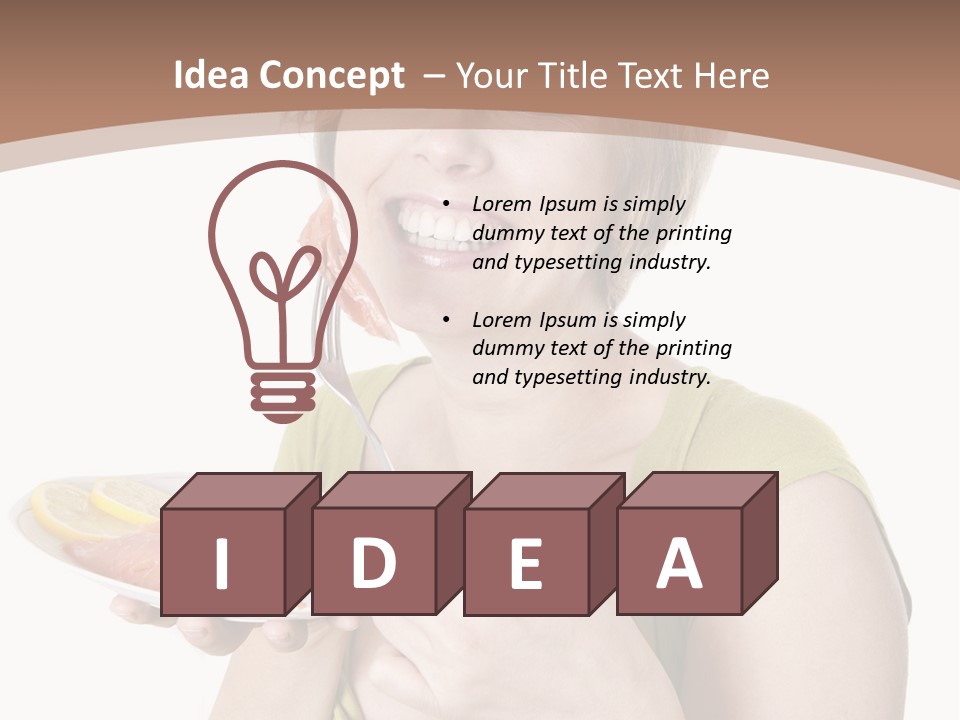 A Woman Is Holding A Plate Of Food PowerPoint Template