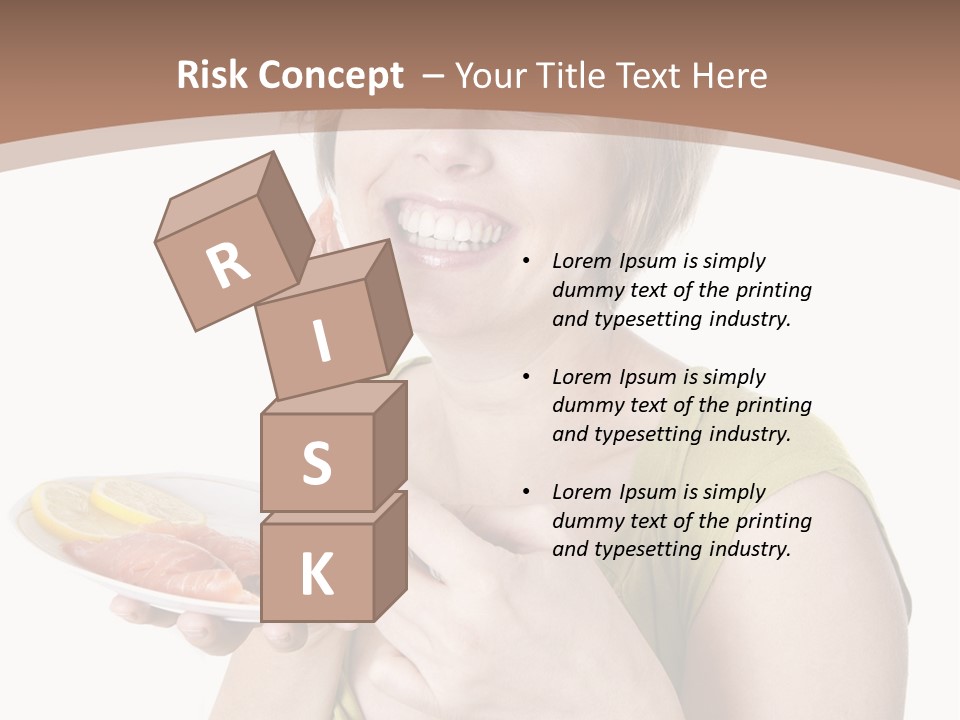 A Woman Is Holding A Plate Of Food PowerPoint Template