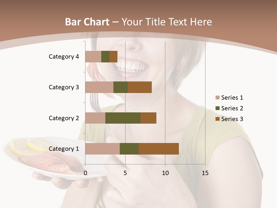 A Woman Is Holding A Plate Of Food PowerPoint Template