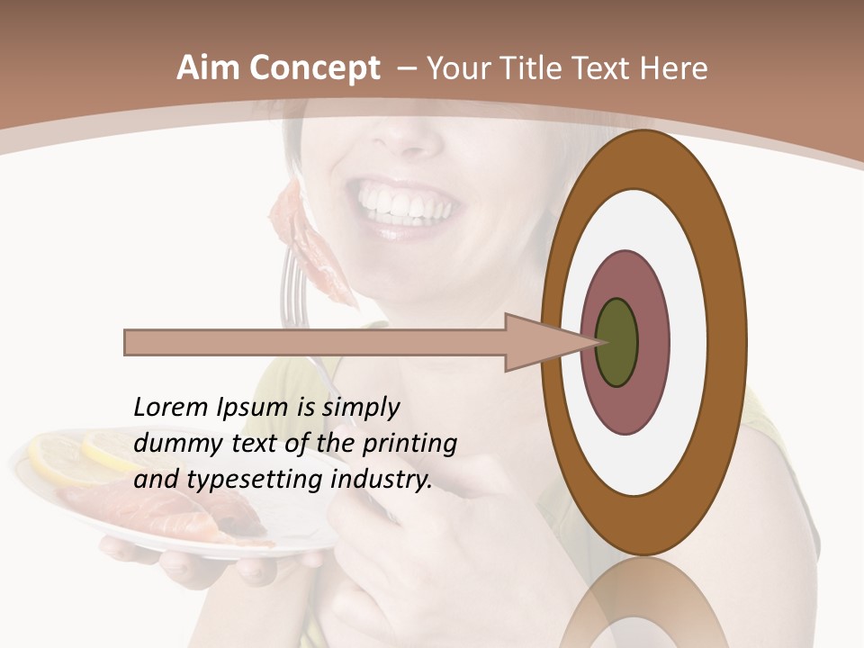 A Woman Is Holding A Plate Of Food PowerPoint Template