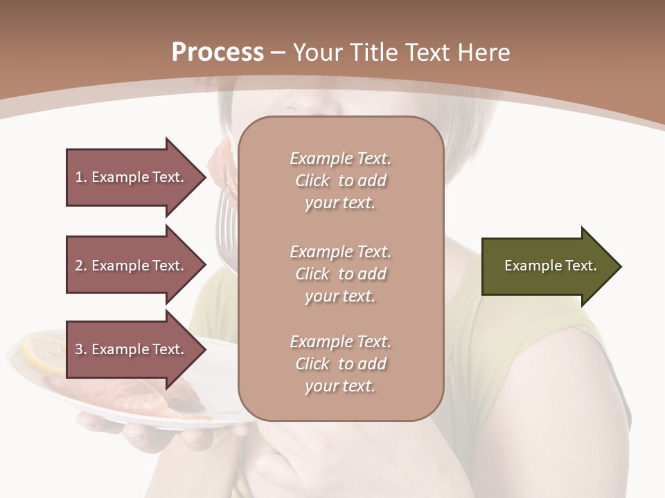 A Woman Is Holding A Plate Of Food PowerPoint Template