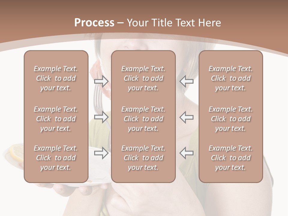A Woman Is Holding A Plate Of Food PowerPoint Template