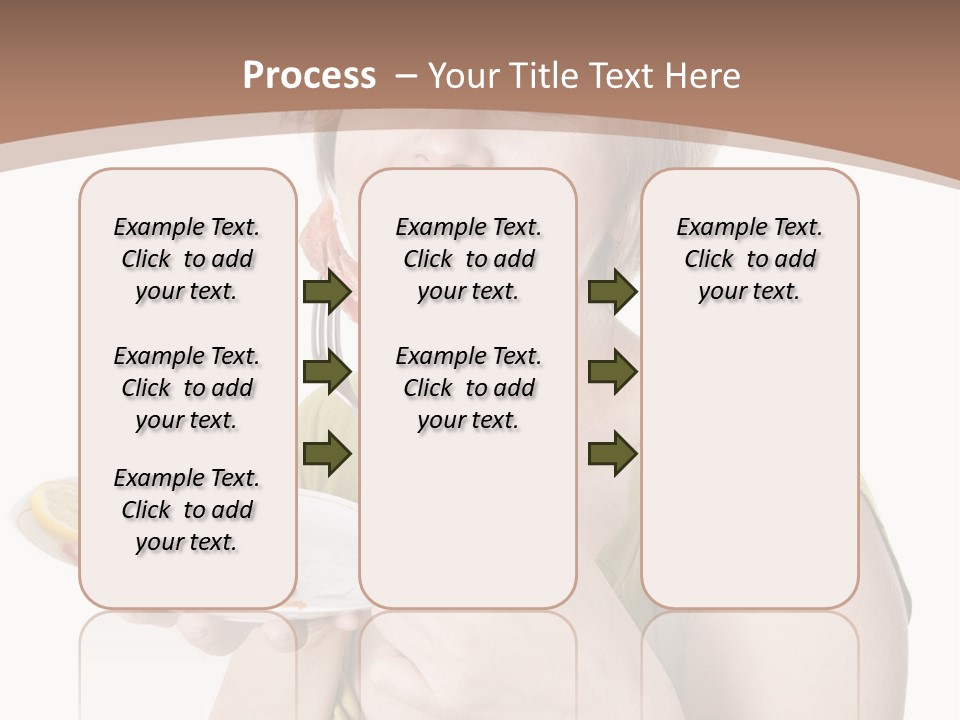 A Woman Is Holding A Plate Of Food PowerPoint Template
