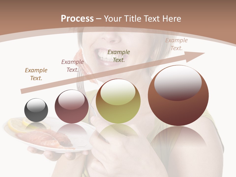 A Woman Is Holding A Plate Of Food PowerPoint Template