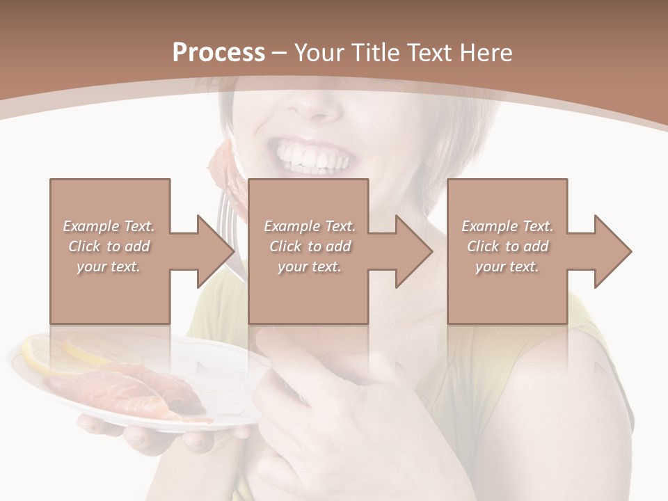 A Woman Is Holding A Plate Of Food PowerPoint Template