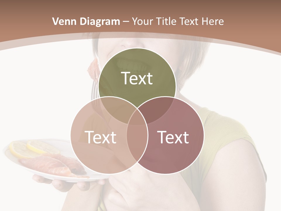 A Woman Is Holding A Plate Of Food PowerPoint Template