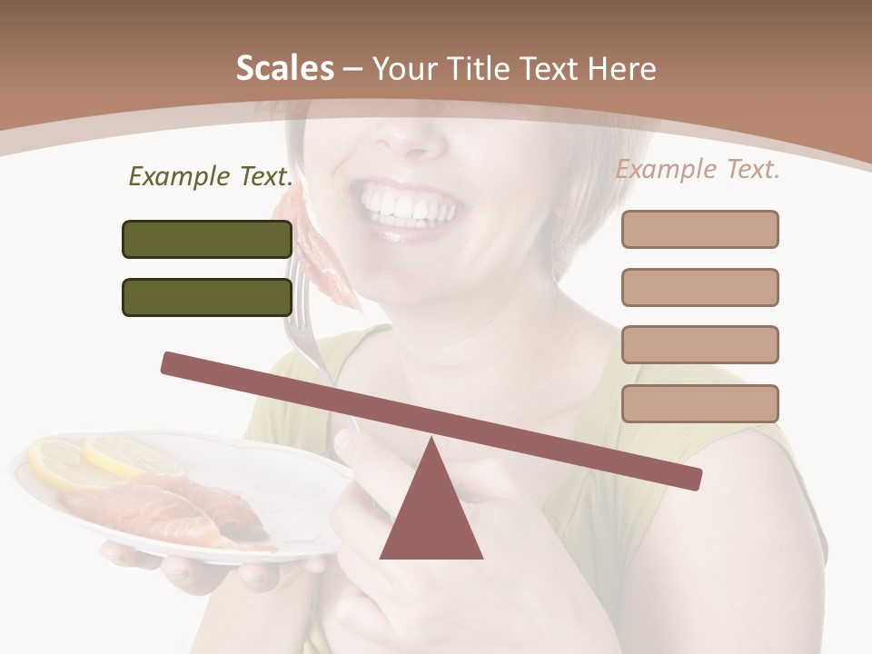 A Woman Is Holding A Plate Of Food PowerPoint Template