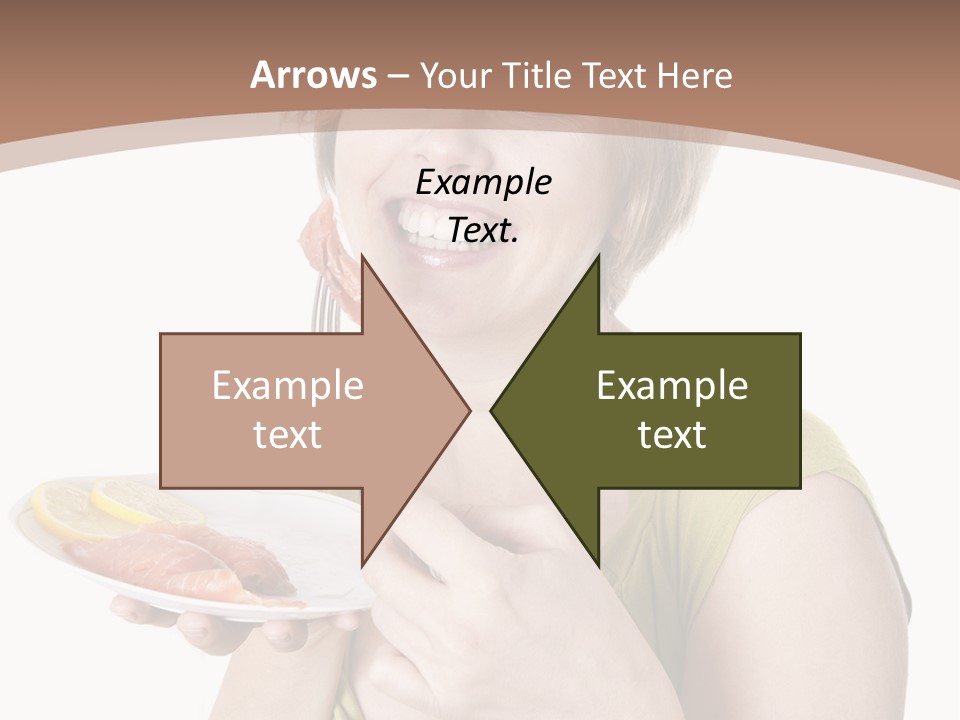 A Woman Is Holding A Plate Of Food PowerPoint Template