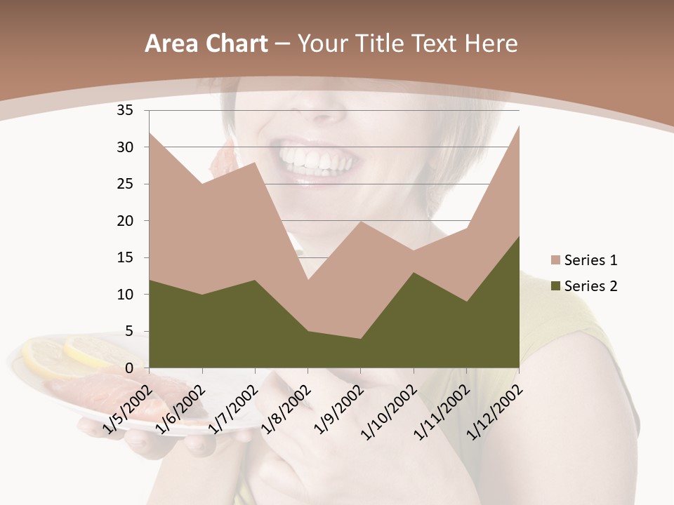 A Woman Is Holding A Plate Of Food PowerPoint Template
