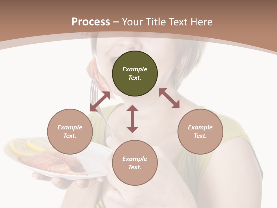 A Woman Is Holding A Plate Of Food PowerPoint Template