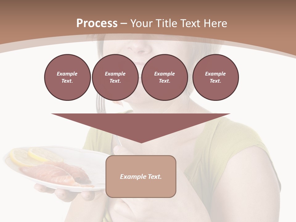 A Woman Is Holding A Plate Of Food PowerPoint Template