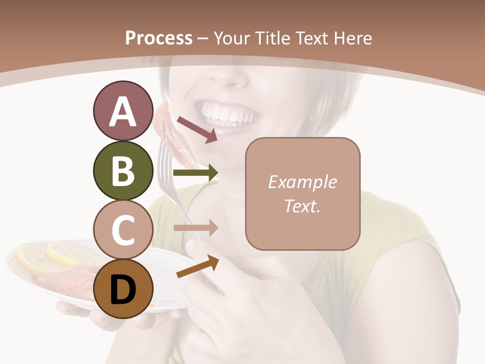 A Woman Is Holding A Plate Of Food PowerPoint Template
