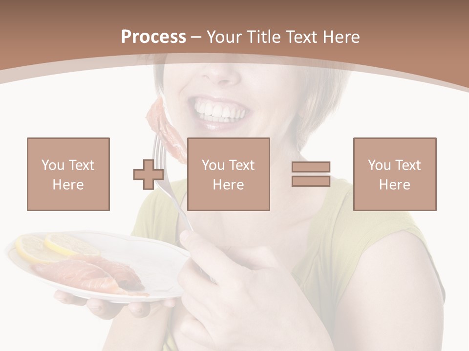 A Woman Is Holding A Plate Of Food PowerPoint Template