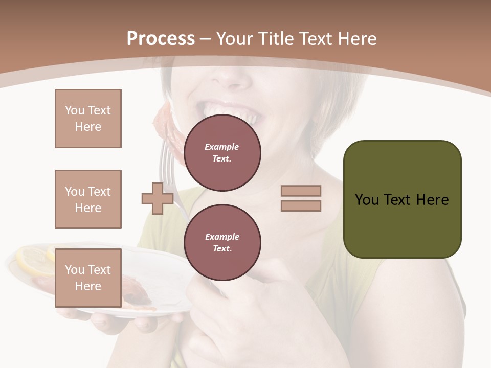 A Woman Is Holding A Plate Of Food PowerPoint Template