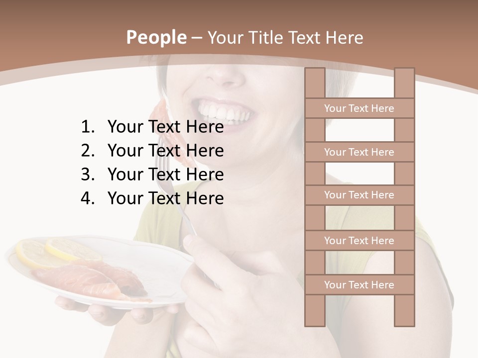A Woman Is Holding A Plate Of Food PowerPoint Template