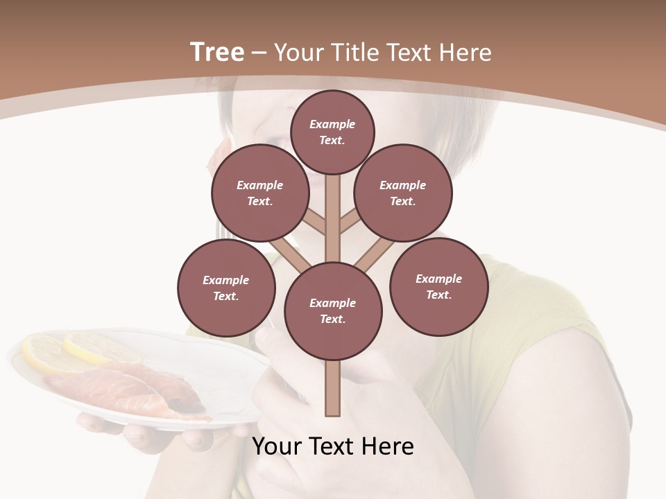 A Woman Is Holding A Plate Of Food PowerPoint Template