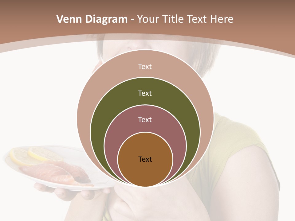 A Woman Is Holding A Plate Of Food PowerPoint Template
