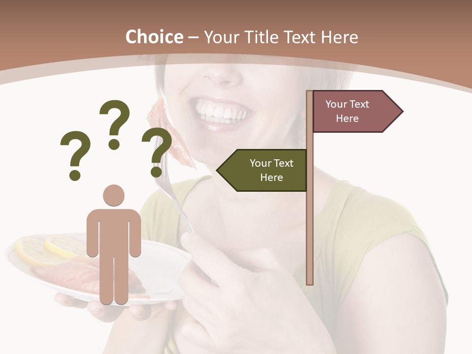 A Woman Is Holding A Plate Of Food PowerPoint Template