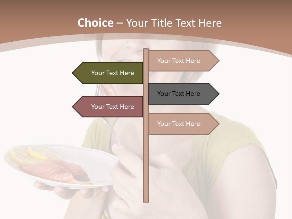 A Woman Is Holding A Plate Of Food PowerPoint Template