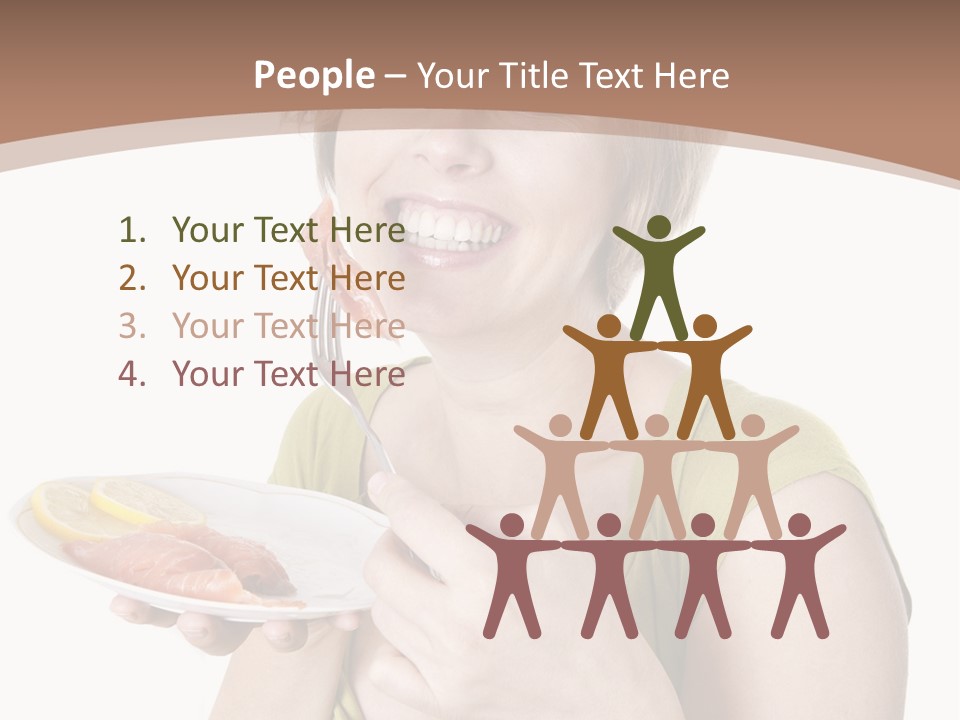 A Woman Is Holding A Plate Of Food PowerPoint Template
