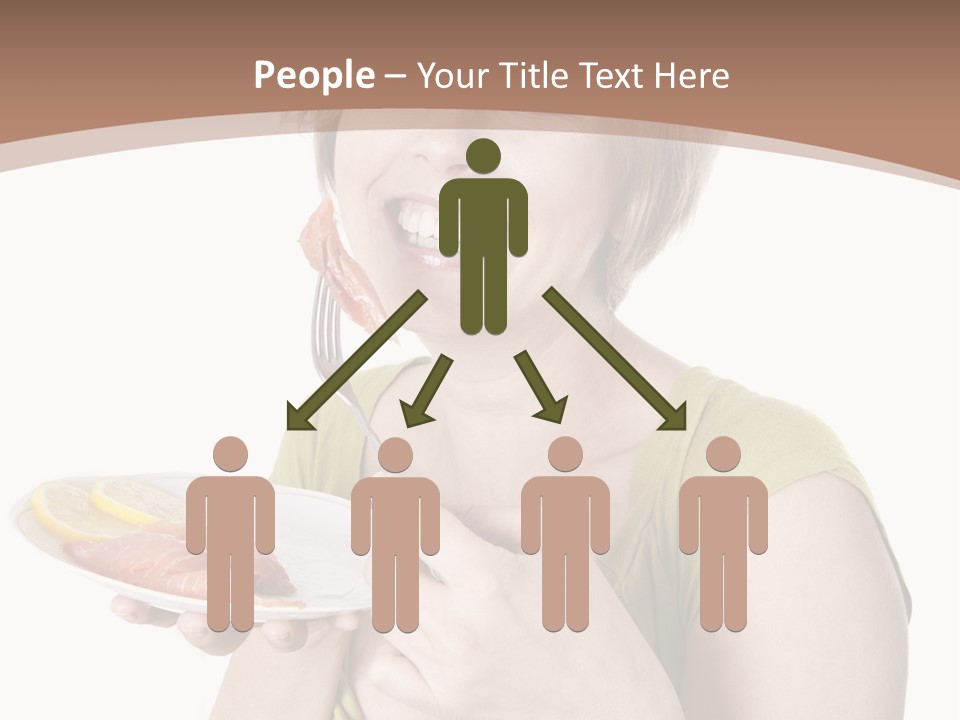 A Woman Is Holding A Plate Of Food PowerPoint Template