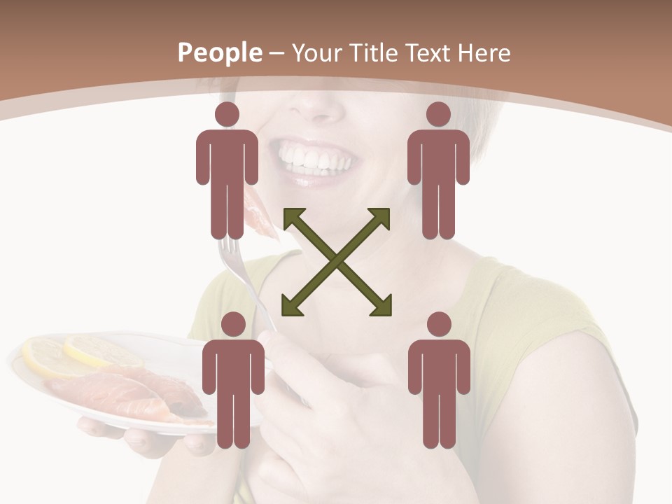 A Woman Is Holding A Plate Of Food PowerPoint Template