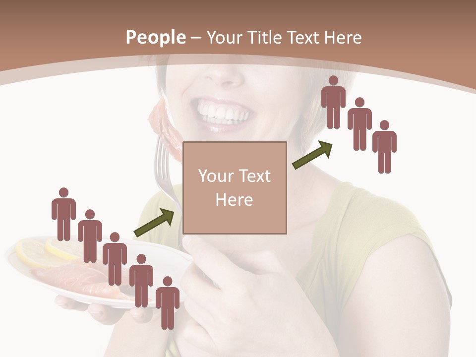 A Woman Is Holding A Plate Of Food PowerPoint Template