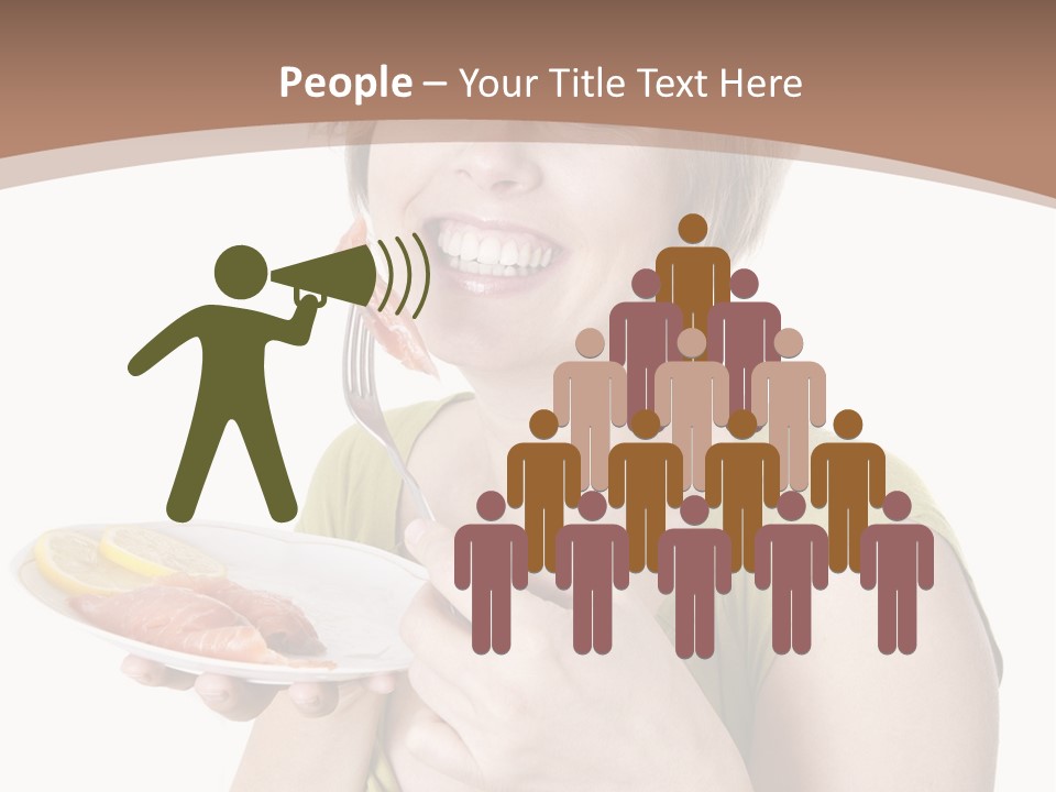 A Woman Is Holding A Plate Of Food PowerPoint Template