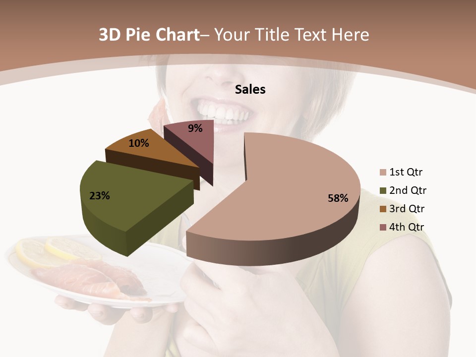 A Woman Is Holding A Plate Of Food PowerPoint Template