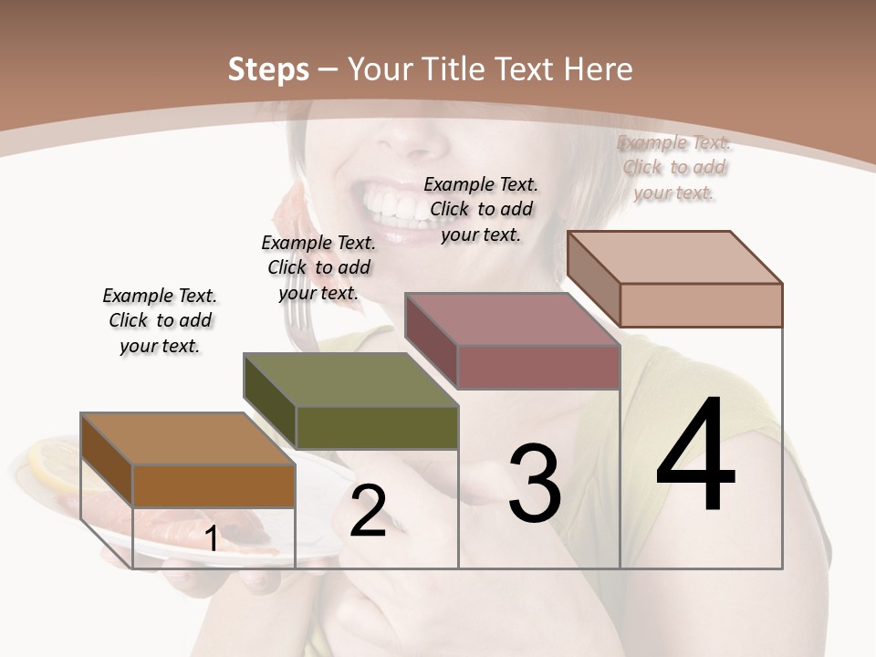 A Woman Is Holding A Plate Of Food PowerPoint Template