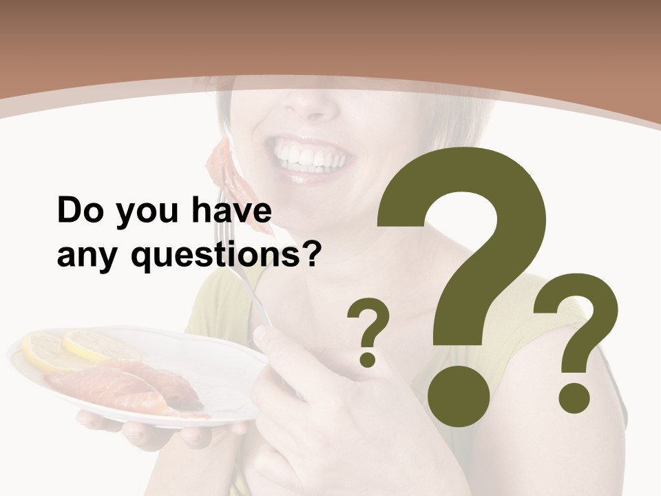 A Woman Is Holding A Plate Of Food PowerPoint Template