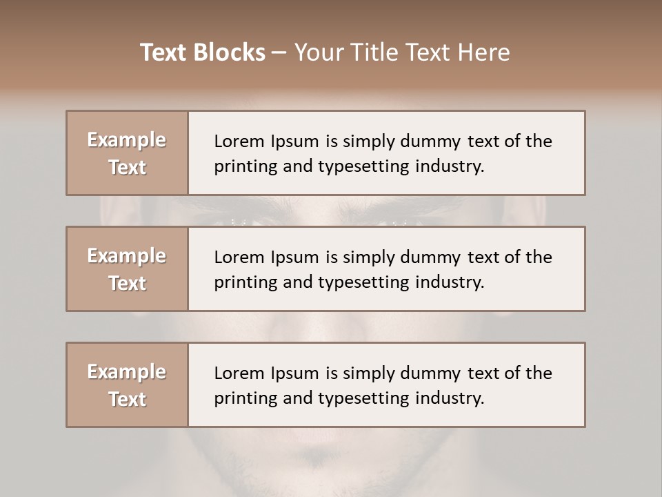 A Man With A Beard Is Looking At The Camera PowerPoint Template