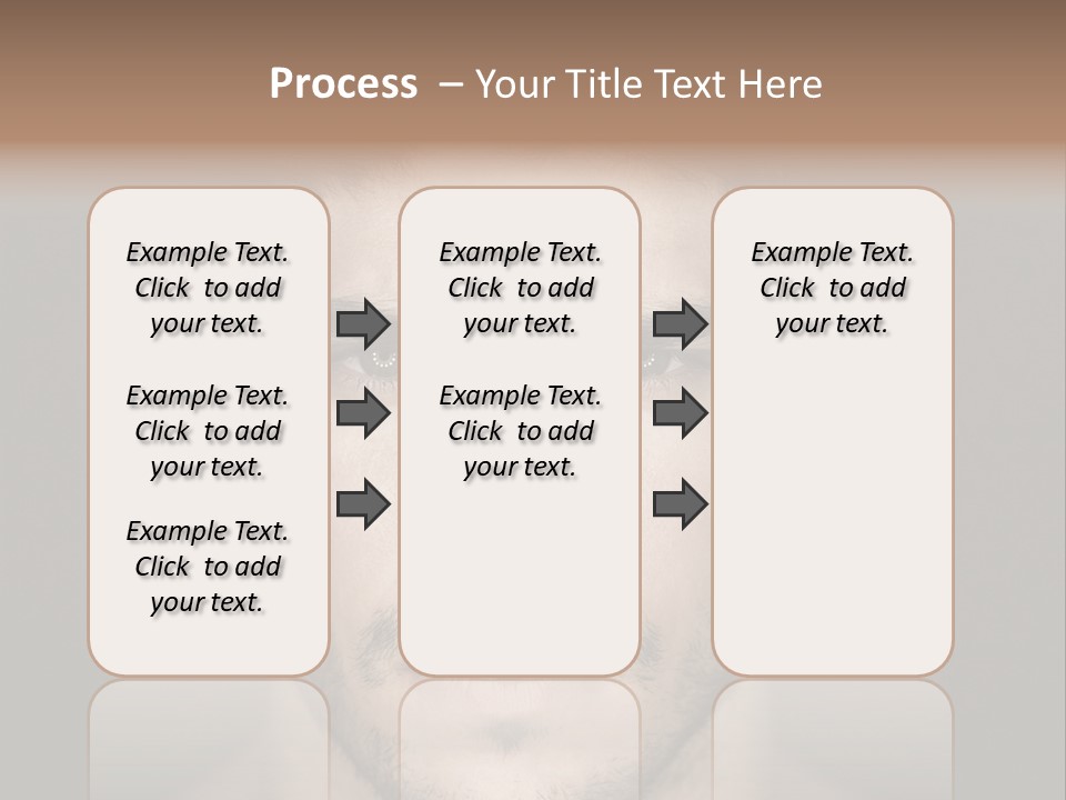 A Man With A Beard Is Looking At The Camera PowerPoint Template