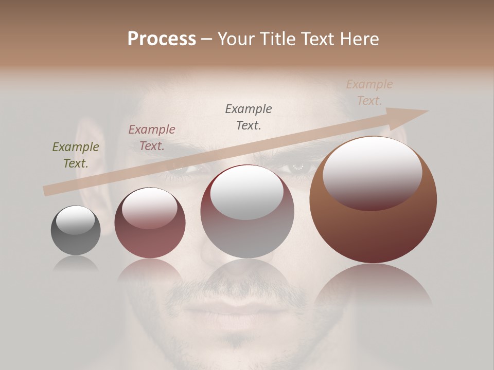 A Man With A Beard Is Looking At The Camera PowerPoint Template