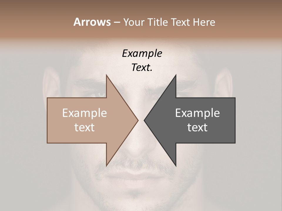 A Man With A Beard Is Looking At The Camera PowerPoint Template